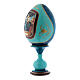Russian Egg Madonna of the Fish, Russian Imperial style, blue 20 cm s2