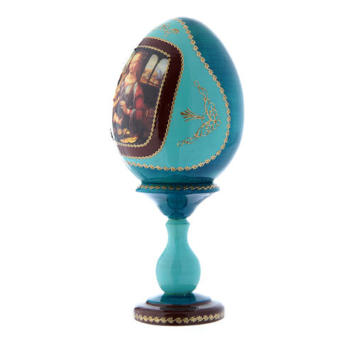 Russian Egg Madonna of the Carnation, Russian Imperial style, blue 20 cm 2
