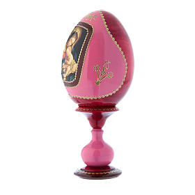 Russian Egg Madonna with Child, Fabergé style, red 20 cm