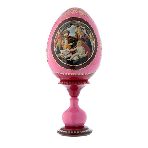 Russian Egg Madonna of the Magnificat, Russian Imperial style, red 20 cm 1