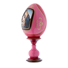 Russian Egg Madonna of the Book, Fabergé style, red 20 cm