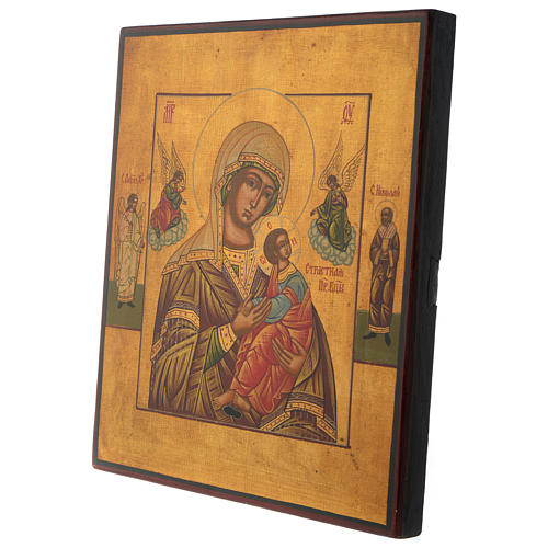 Ícone Russo Nossa Senhora do Perpétuo Socorro 30x25 cm mitade do século XX 3