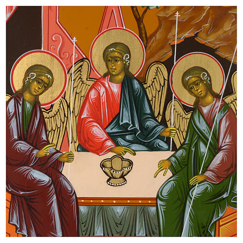 The Trinity by Rublev Russian Icon end of XX 30x25 cm 2