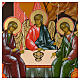 Trinity of Rublev ancient Russian icon end XX century 12x10 inc s2