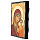 Russian icon Virgin of Kazan, painted and decoupaged 30x20 cm s3