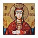 Russian icon Virgin of the Infinte Chalice, painted and decoupaged 30x20 cm s2