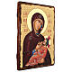 Russian icon Madonna Breastfeeding, in painted decoupage 40x30 cm s3