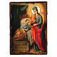 Icono ruso pintado decoupage Virgen de la curación 40x30 cm s5