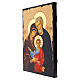 Russian icon Holy Family, painted and decoupaged 40x30 cm s3
