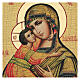 Icône Russie peinte découpage Vierge de Vladimir 40x30 cm s2