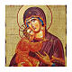 Ícone russo pintura e decoupáge Nossa Senhora de Vladimir 40x30 cm s2