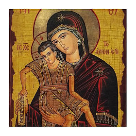 Russian painted icon Truly Honourable Mother, decoupaged 40x30 cm