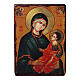 Panagia Grigorousa Russian icon painted decoupage 10x7 cm s1