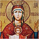 Russian icon Our Lady of the Infinite Chalice, painted and decoupaged 10x7 cm s2