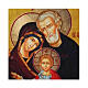 Russian icon painted decoupage, Holy Family 10x7 cm s2
