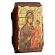 Ícone russo pintura e decoupáge Mãe de Deus Panagia Gorgoepikoos 10x7 cm s2