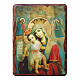 Ícone russo decoupáge e pintura Mãe de Deus Axion Estin 10x7 cm s1