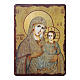Russian icon Our Lady of Jerusalem, painted and decoupaged 10x7 cm s1