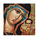 Russian icon Virgin of Kazan, painted and decoupaged 10x7 cm s2