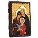 Icona russa dipinta découpage Sacra Famiglia 18x14 cm s3