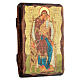 Ícone russo pintado com decoupáge Mãe de Deus Pantanassa 18x14 cm s3
