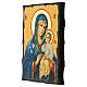 Russian icon Our Lady of the White Lily, painted and decoupaged 17x13 cm s2