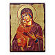 Russian icon Virgin of Vladimir, painted and decoupaged 17x13 cm s1