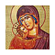 Ícone Rússia pintado com decoupáge Nossa Senhora de Vladimir 18x14 cm s2