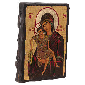 Russian icon Truly Honourable Mother, painted and decoupaged 18X14 cm