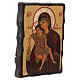 Russian icon painted decoupage, Madonna and Child 18x14 cm s2