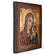 Our Lady of Kazan icon, Russian style, painted on lime wood 34x28 cm s3