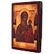 Icône Vierge de Smolensk peinte 24x20 cm style russe ancien s3