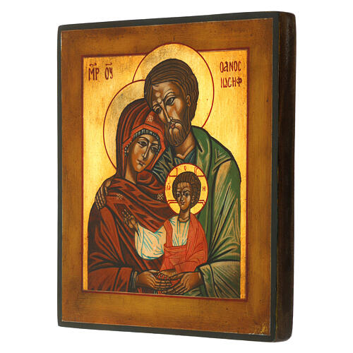 Holy Family hand-painted icon, 24x20 cm, antique Russian style 2