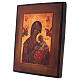 Ícone estilo russo antigo Nossa Senhora do Perpétuo Socorro madeira tília pintada 18x14 cm s3
