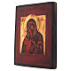 Ancient Russian style icon Feodorovskaya, antiqued painted linden wood 18x14 cm s3