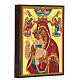 Icône russe peinte Mère de Dieu Il est digne 14x10 cm s2
