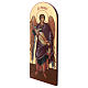 Siebdruck-Ikone, Erzengel Michael, Bogenform, 120x50 cm, Russland s2