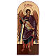 Russian Icon serigraph Archangel Michael arched 120x50 cm s1