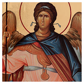 Siebdruck-Ikone, Erzengel Gabriel, Bogenform, 120x50 cm, Russland