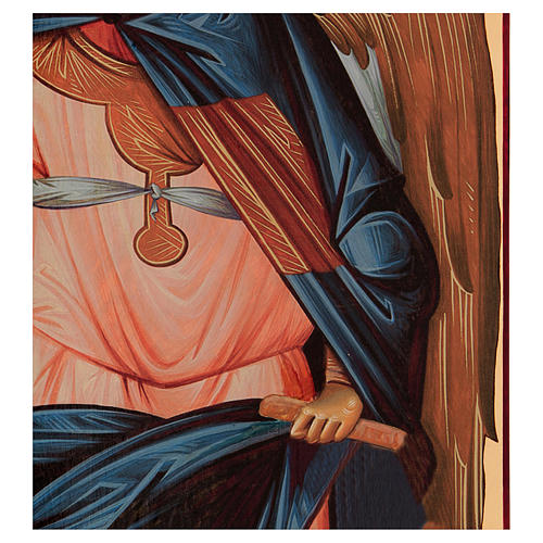 Siebdruck-Ikone, Erzengel Gabriel, Bogenform, 120x50 cm, Russland 3