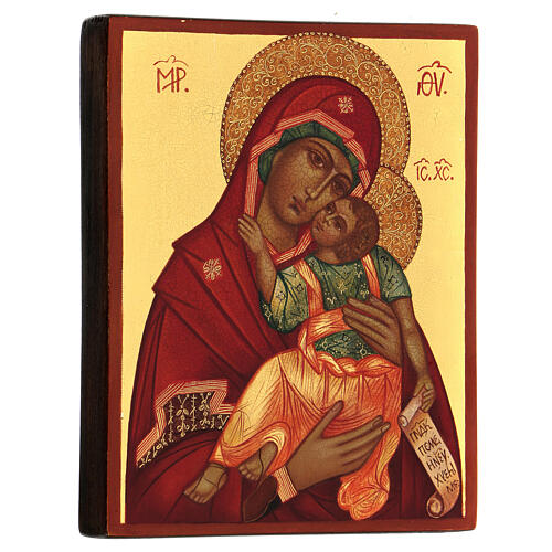 Virgin of the Yakhroma Russian painted icon 14x10 cm 3