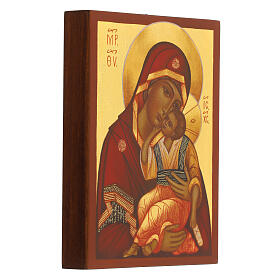 Icono ruso Madre de Dios de Jachromskaja 14x10 cm Rusia pintado