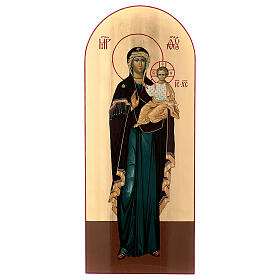 Russian icon Mother of God Jachromskaja, 14x10 cm painted