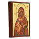 Ícone russo Nossa Senhora de Feodor 14x10 cm Rússia pintado s2