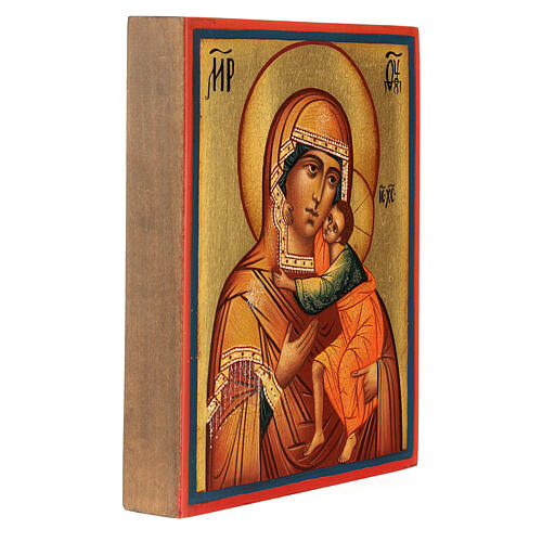Russische Ikone Madonna die Tolga, 14x10 cm 3