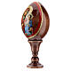 Russische Ei-Ikone, Muttergottes von Iverskaya, Gesamthöhe 13 cm s2