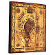 Icona Madonna di Kazan dipinta oro stile russo antichizzata 35x30 cm s3
