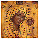 Icona Madonna di Kazan oro stile russo antichizzata dipinta 25x20 cm s2