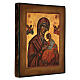 Icono Virgen Perpetuo Socorro pintado estilo ruso envejecido 25x20 cm s3