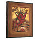 Saint Michael icon, painted in Russian style, antique finish, 22,5x20,5 cm s3